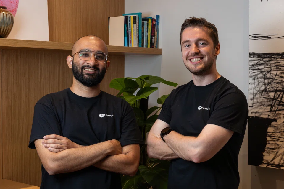 Phasio is co-founded by chief product officer Sudharshan Raman (left) and chief executive officer Harry Conor Lucas.