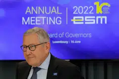 Managing Director of the European Stability Mechanism Klaus Regling at the start of the Annual Meeting of the European Stability Mechanism (ESM) Board of governors in Luxembourg, 16 June 2022.