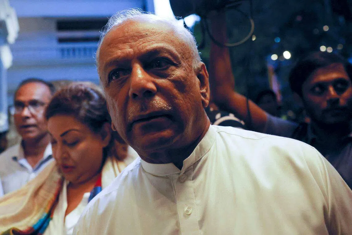 Dinesh Gunawardena was sworn in as Sri Lanka’s new prime minister on Friday.