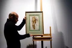 AN ink drawing of a nude man by Michelangelo sold for more than 23 million euros (S$33.5 million) at auction in Paris on Wednesday, auction house Christie's said.