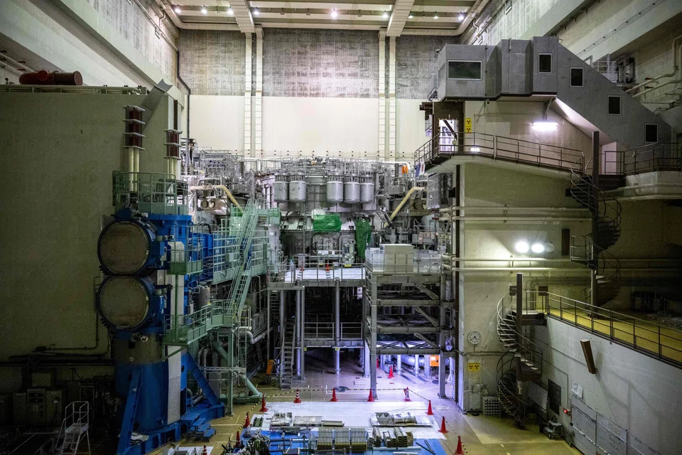 A section of JT-60SA, the world's biggest experimental nuclear fusion reactor, in Japan. The country has launched a major nuclear push.