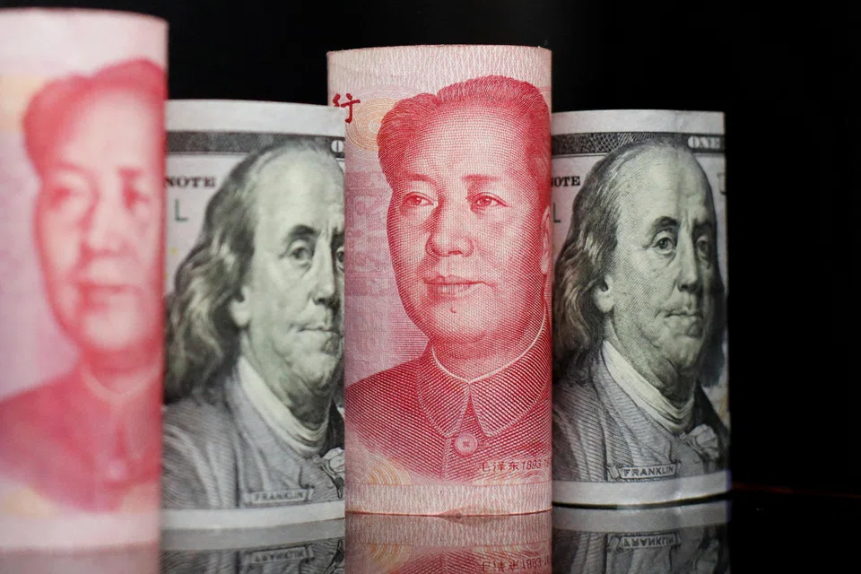 Chinese state banks sold dollars for yuan after the local currency weakened past the psychologically important 7.2 per dollar to lows of 7.24, sources said.