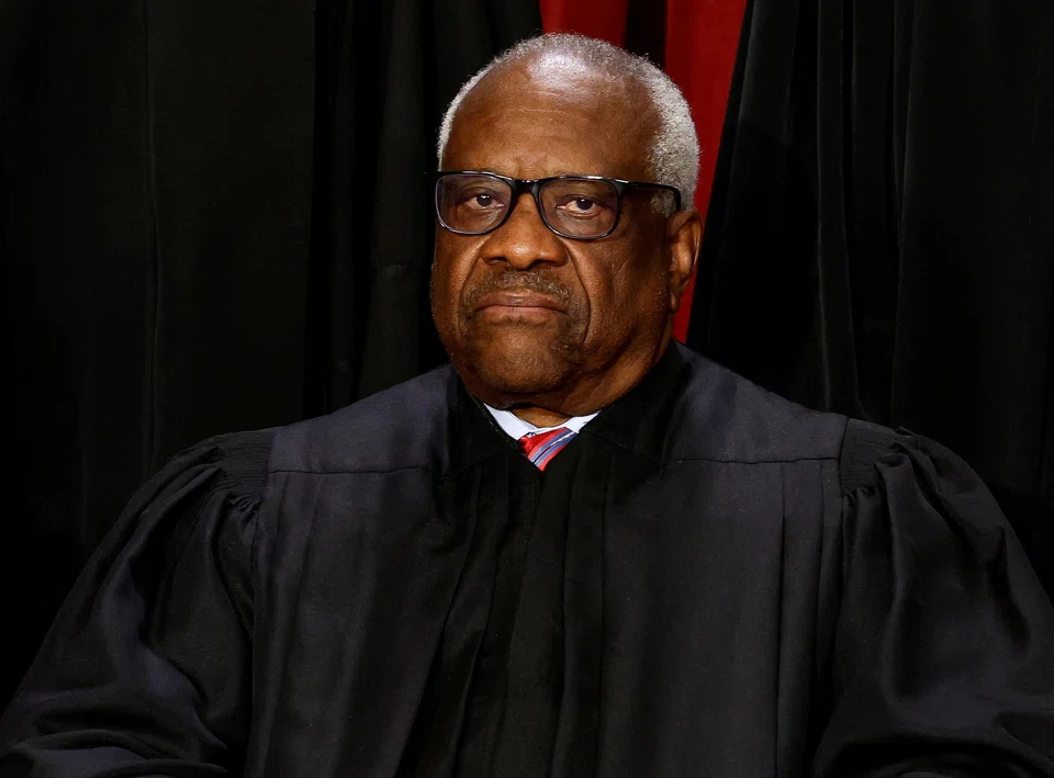 ProPublica detailed how US Supreme Court Justice Clarence Thomas (pictured) had joined Republican billionaire Harlan Crow for trips to an exclusive all-male wilderness resort in California and at Crow’s private houses in Texas and New York state over 20 years. 