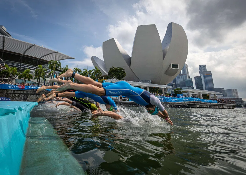 The Professional Triathletes Organisation's first Asian Open was held in August 2023, one of many international sporting events held in Singapore this year.