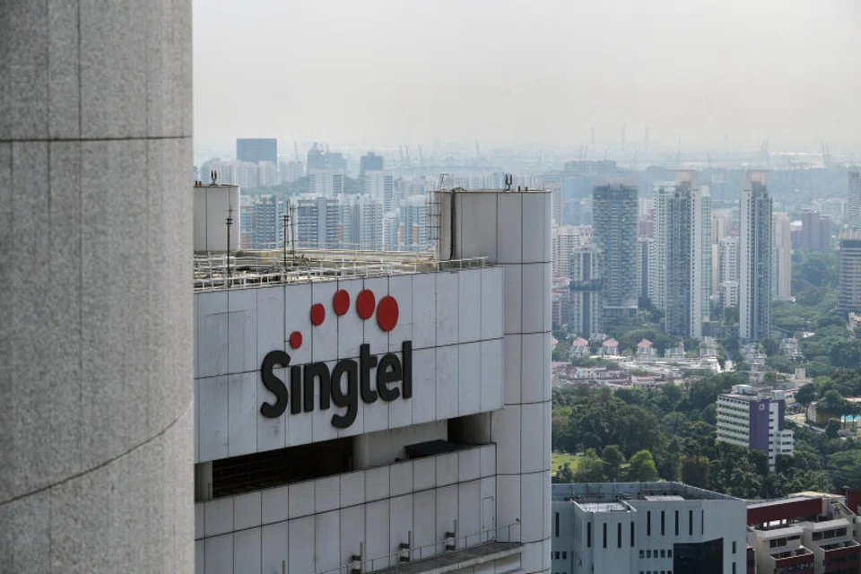 Singtel's net profit for the first quarter is down 23.1 per cent on the year to S$483 million. 