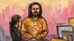 In a courtroom sketch, David Wayne DePape appears at a US District Court for federal charges over the attack on Paul Pelosi, husband of US Speaker of the House, Nancy Pelosi, in San Francisco, California, US, Nov 15, 2022.
