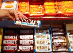 Hershey has six buy-equivalent ratings, 19 holds, and one sell. 