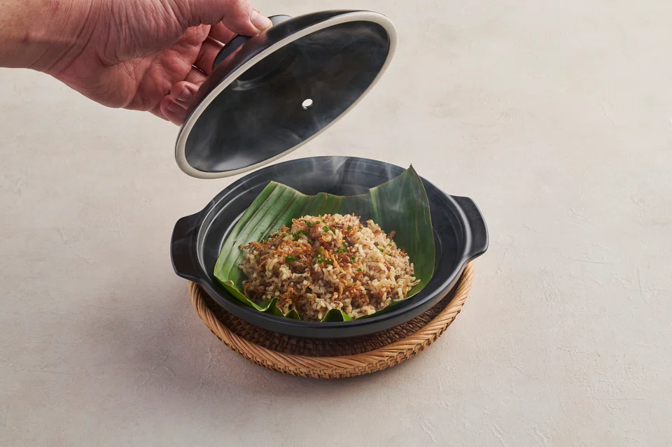 Trader's Rice is prepared with grains cultivated by tribal farmers in Borneo.