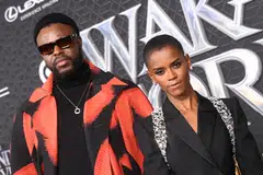 Black Panther: Wakanda Forever, which stars Winston Duke (left) and Letitia Wright, took in an estimated US$45.9m for the Nov 25-27 weekend.