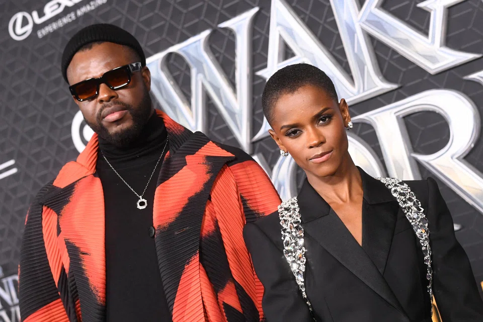 Black Panther: Wakanda Forever, which stars Winston Duke (left) and Letitia Wright, took in an estimated US$45.9m for the Nov 25-27 weekend.