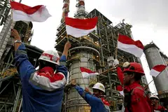 Indonesia plans to offer 10 oil and gas working areas to contractors this year, including a block in the South China Sea, amid efforts to make new discoveries and reach one million barrels of oil per day by 2030.