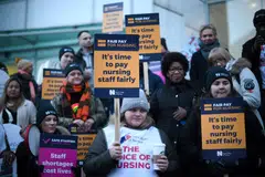 Unions representing UK National Health Service workers say that the government has imposed years of real-term pay cuts.