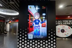 A virtual assistant by local start-up BuzzAR provides shopping guidance to customers at Hive 2.0.