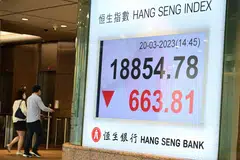 Hong Kong led losses, dropping more than two per cent on Wednesday.
