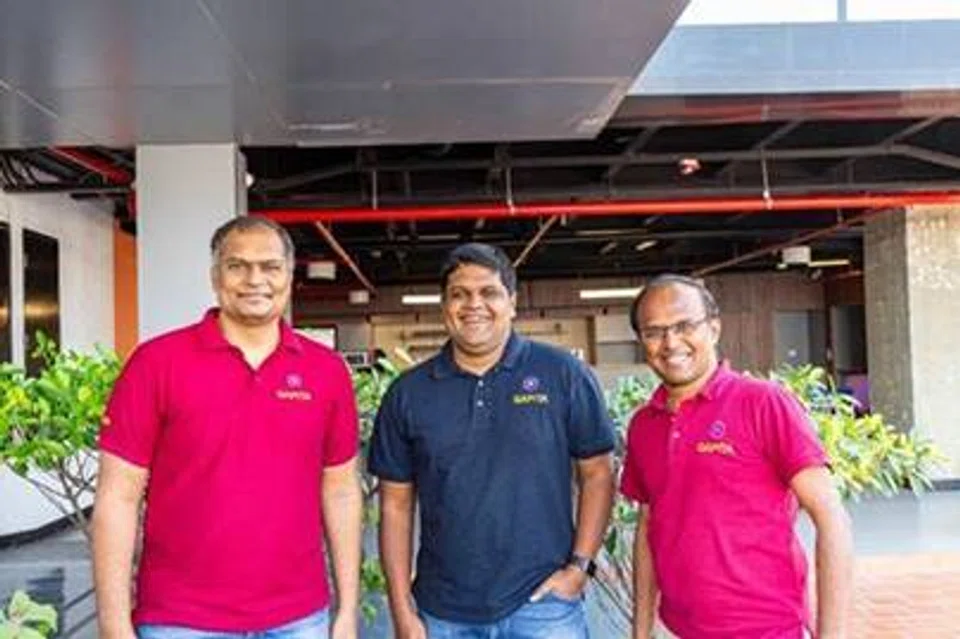 From left to right: Qapita co-founders Vamsee Mohan, Ravi Ravulaparthi and Lakshman Gupta.
