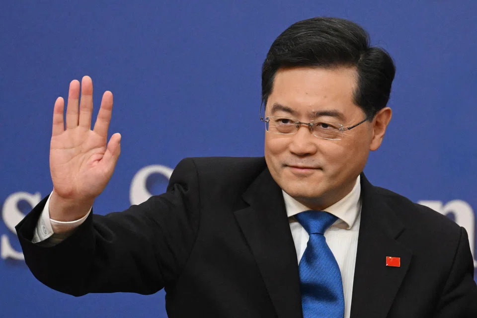 China's Foreign Minister Qin Gang at the press conference on the sidelines of the National People's Congress. His comments struck the same tough tone of his predecessor, Wang Yi. Qin is a trusted aide to President Xi Jinping and, until recently, China’s ambassador in Washington.  
