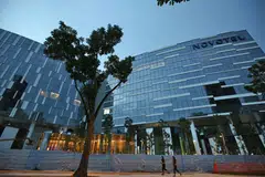 Oxley Holdings' hotel development Novotel Singapore and Mercure Singapore along Stevens Road. The property developer reported on Wednesday a decline in revenue for the first half ended December 2022.