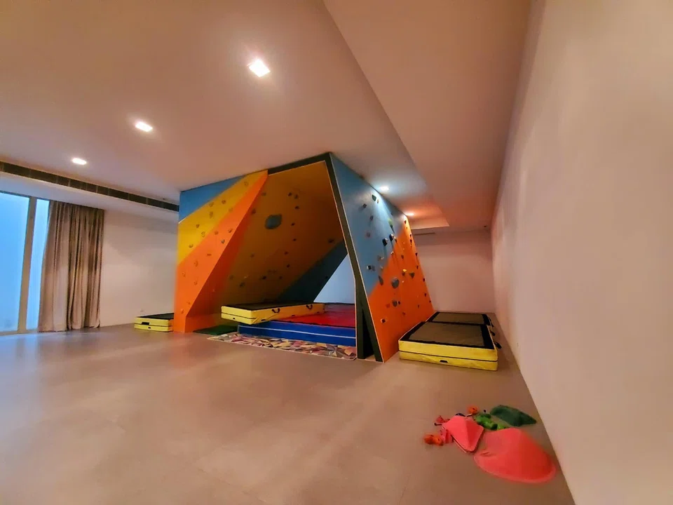 Wall building company Urban Ninja has seen a 50 per cent increase in interest in home climbing walls in the last 2 years, with over 35 enquiries since 2021, said owner Ivan Toh.