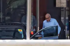 Transport Minister S Iswaran leaves the CPIB headquarters in July 2023.  