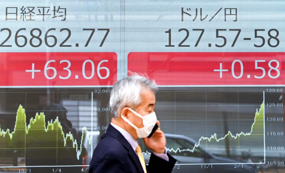 The Nikkei share average rose 1.75 per cent to close at 26,847.90 in its biggest daily rise since Apr 13, after entering negative territory earlier in the session.