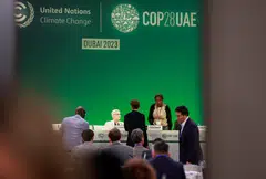 The proposed deal would specifically call for “transitioning away from fossil fuels in energy systems, in a just, orderly and equitable manner ... so as to achieve net zero by 2050 in keeping with the science.”