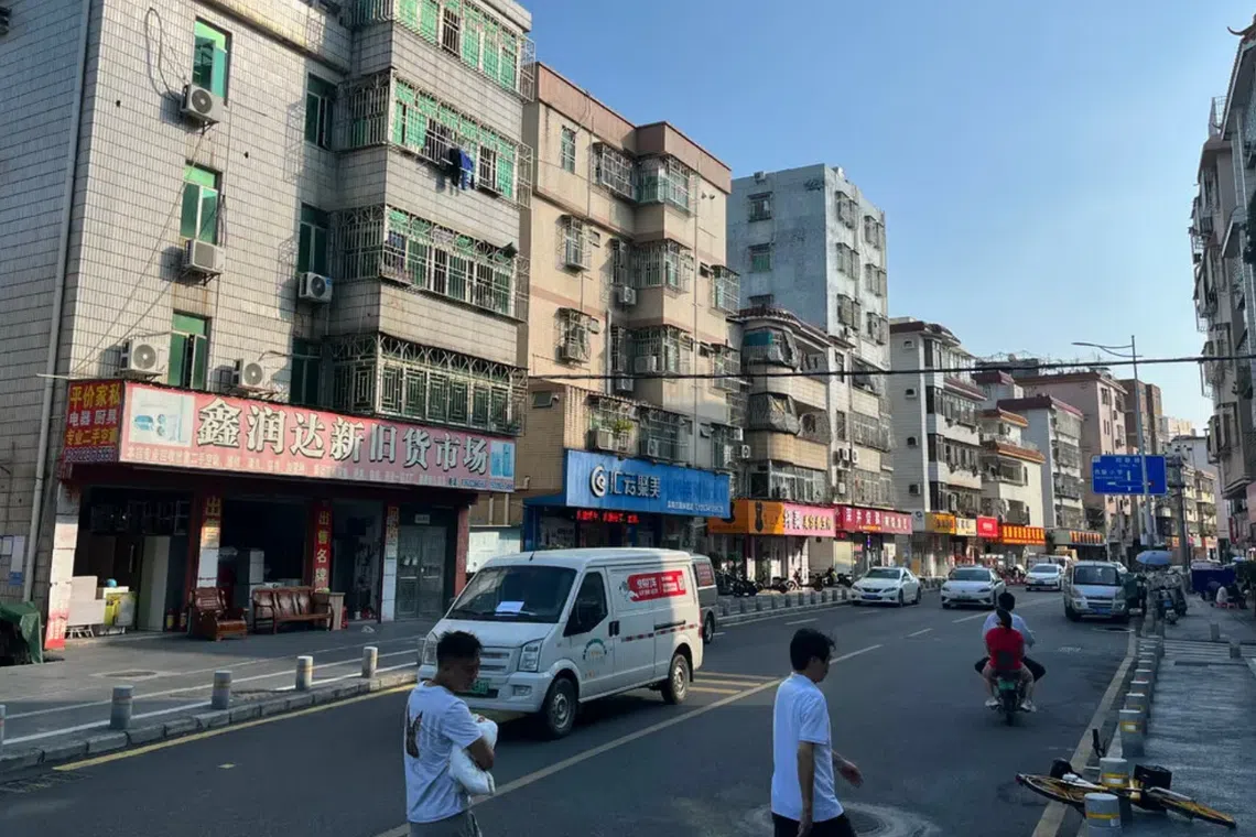 A neighbourhood in Paibang where China Evergrande reached deals with building owners to demolish their buildings and put up new housing. Before the work could begin, Evergrande collapsed.