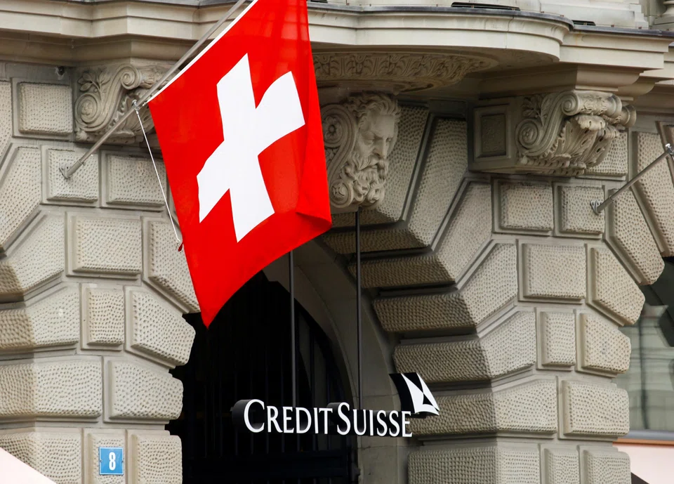 Credit Suisse shares are near the bottom of the Stoxx 600, down 9.2 per cent.