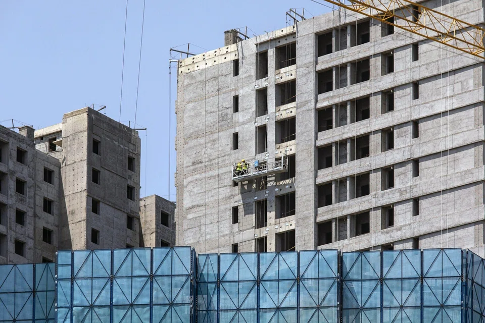 New construction starts measured by floor area fell 24.3 per cent year-on-year, after a 22.6 per cent drop in the first five months.