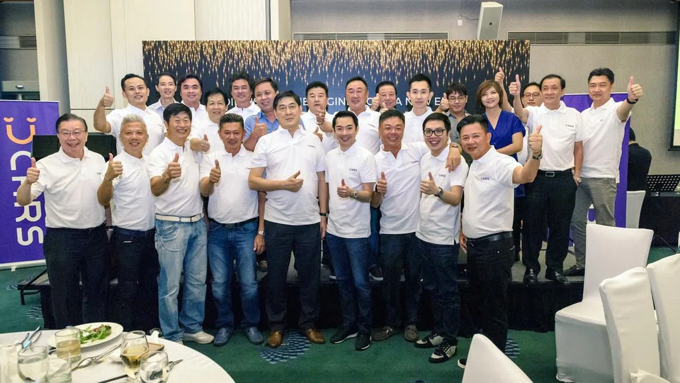 Key founding members of 21 United Holdings, which formed UCars, pictured in April 2019; over the last 12 months or so, more than 20 staff in the UCars team have left.