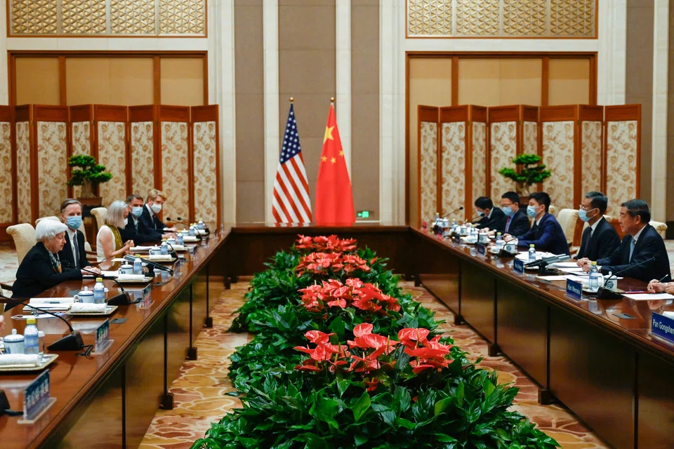 US Treasury Secretary Janet Yellen met with officials including Premier Li Qiang, Vice Premier He Lifeng, Finance Minister Liu Kun and Pan Gongsheng, whom US officials described as the head of China’s central bank.