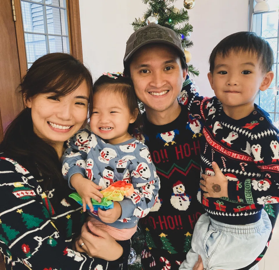 Amanda Ong, founder of Aunty SG, and her family.