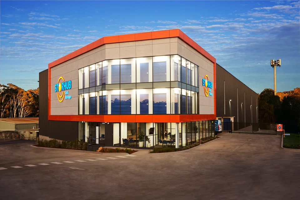 An artist's impression of StorHub's first storage facility in Australia, located in Sydney's Rouse Hill suburb. 
