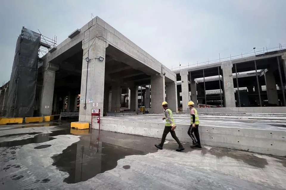 The facility consists of three train depots stacked on top of each other and a bus depot in a nearby building.