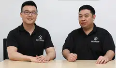 From left: Robin Yang, chief financial officer of SCI Ecommerce, and Joseph Liu, its founder and chief executive.