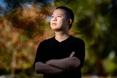 Zeng Jiajun, who was once part of ByteDance's censorship team, posing for a photo in Palo Alto, California.