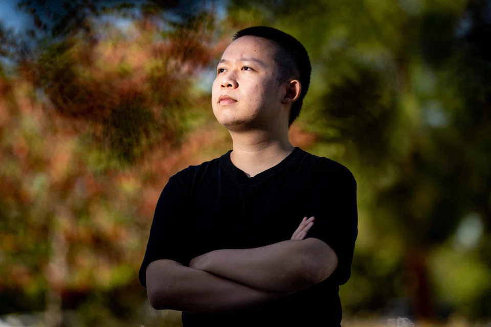 Zeng Jiajun, who was once part of ByteDance's censorship team, posing for a photo in Palo Alto, California.