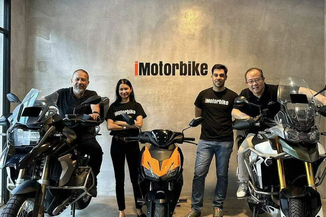 From left: Gobi Partners managing partner (Malaysia) Jamaludin Bujang; iMotorbike co-founder and chief marketing officer Sharmeen Looi; iMotorbike co-founder and chief executive officer Gil Carmo;  and Gobi Partners co-founder and chairperson Thomas Tsao.