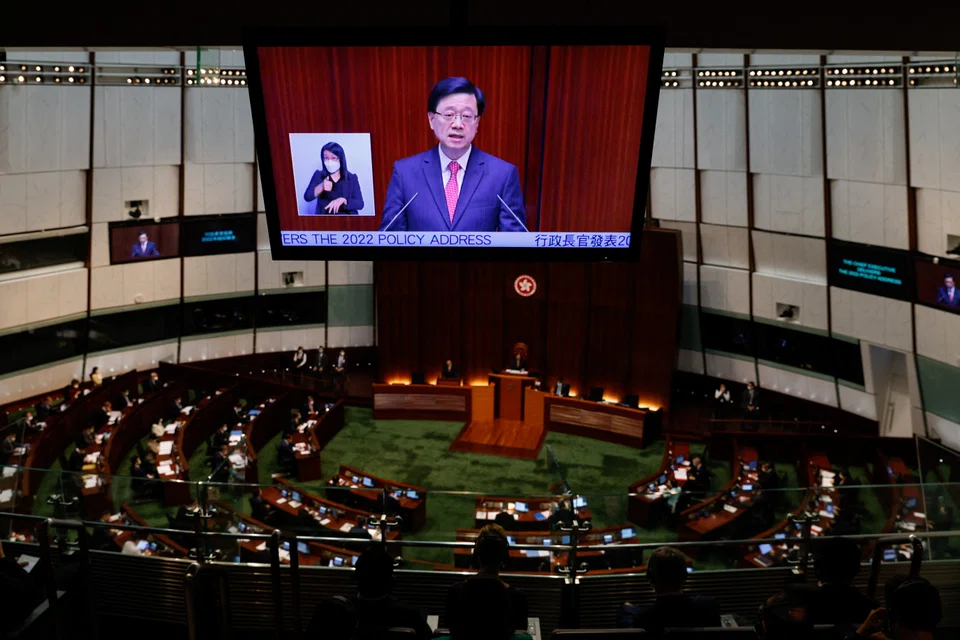 Hong Kong Chief Executive John Lee gave a debut policy speech that focused heavily on both reviving the economy and maintaining security. 