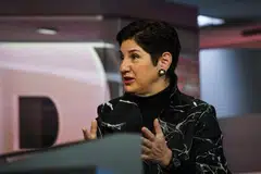 Sharmin Mossavar-Rahmani has remained relatively sanguine about the outlook for US equities. 