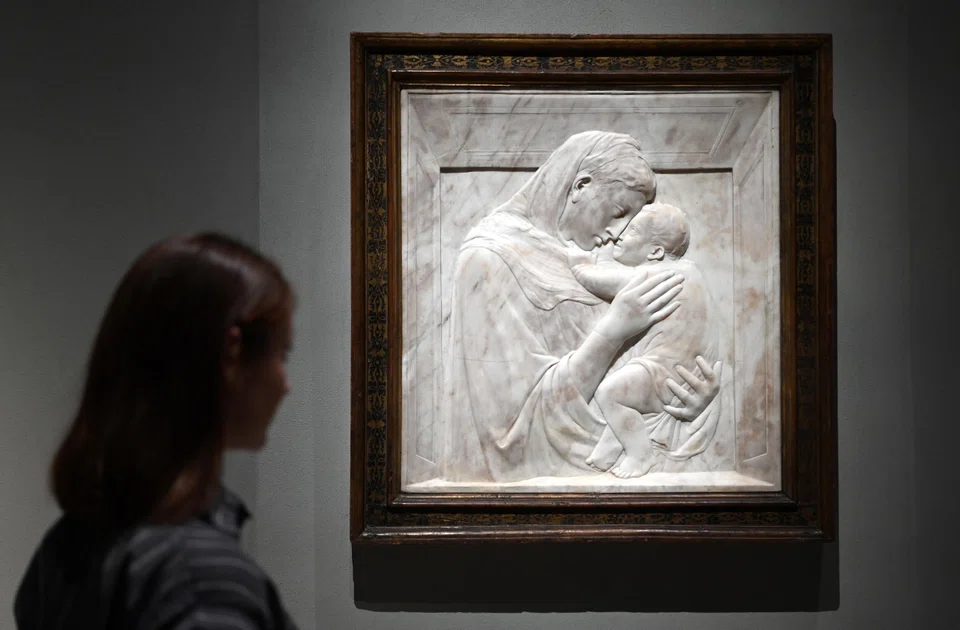 The “Virgin and Child (Pazzi Madonna)”, a moment of profound intimacy that Donatello captured in around 1425 by making shallow incisions into snowy-white marble. London's V&A Museum is staging the first UK exhibition exploring the work of Renaissance master Donatello.