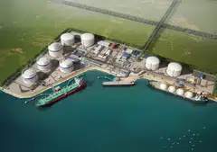 An artist's impression of Singapore's LNG Terminal on Jurong Island. The Ministry of Trade and Industry said infrastructure, such as import terminals, storage tanks, and distribution networks to move the hydrogen to end-use sites, will be required for hydrogen to be imported and used in Singapore.