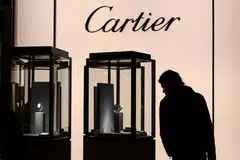 Cartier jewellery owner Richemont says sales rose to 5.59 billion euros (S$8.18 billion) in the three months to the end of December.