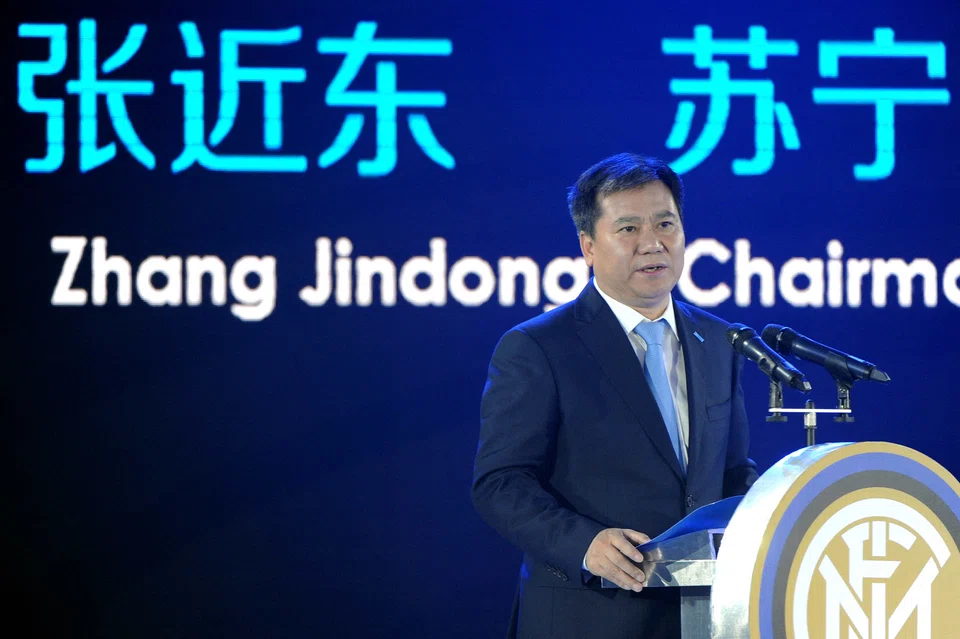 Zhang Jindong, chairman of the Suning Holdings Group speaking to reporters at Suning's acquisition of Italian football team Inter Milan in 2016.  European soccer clubs are in the crosshairs of investment firms seeking stable returns. Broadcasting money continues to pour into the sport and, with the World Cup showcase taking place this year, more deals are likely. 