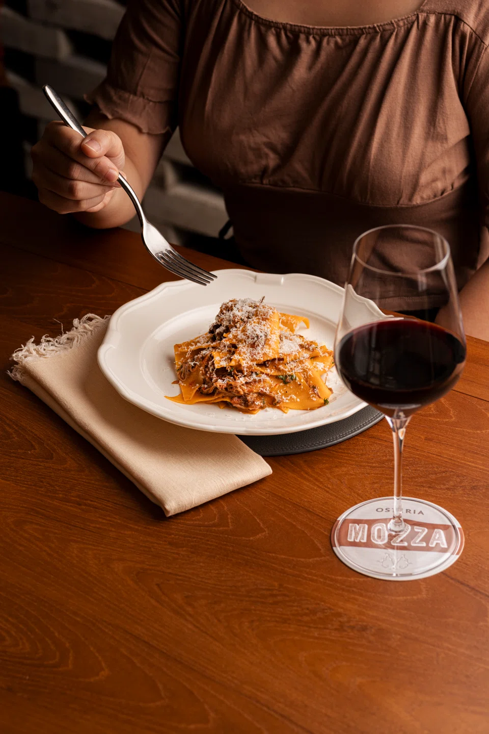 The Maltagliati is '"badly cut" pasta in duck ragù.
