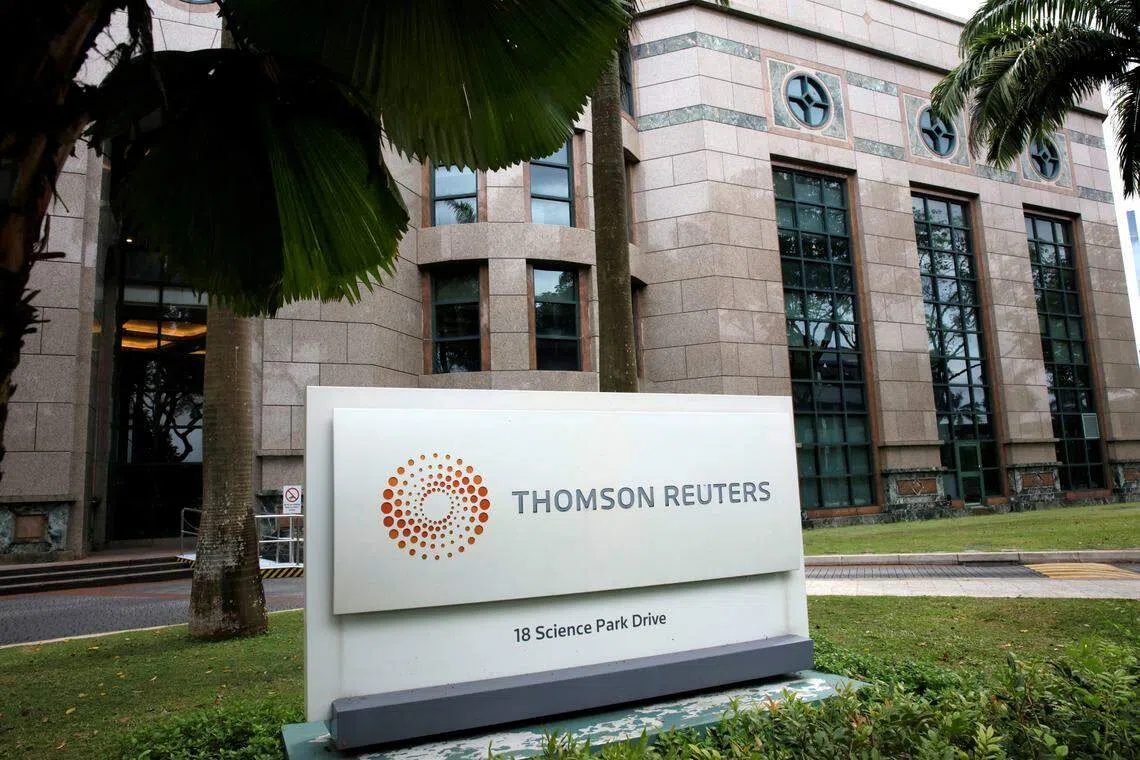 Thomson Reuters reports adjusted earnings of 84 cents per share, 6 cents ahead of estimates.