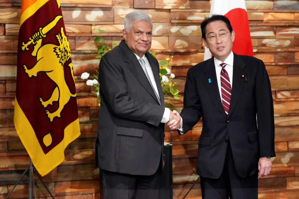 President Ranil Wickremesinghe’s (left) comment came as he began a meeting with Japanese Prime Minister Fumio Kishida at the latter’s office in Tokyo, the capital.