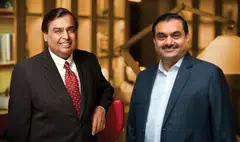 Indian billionaires Mukesh Ambani (left) and Gautam Adani (right). Adani has seen his net worth surge more than anyone else in the world this year – to US$115 billion, based on data from the Bloomberg Billionaires Index.