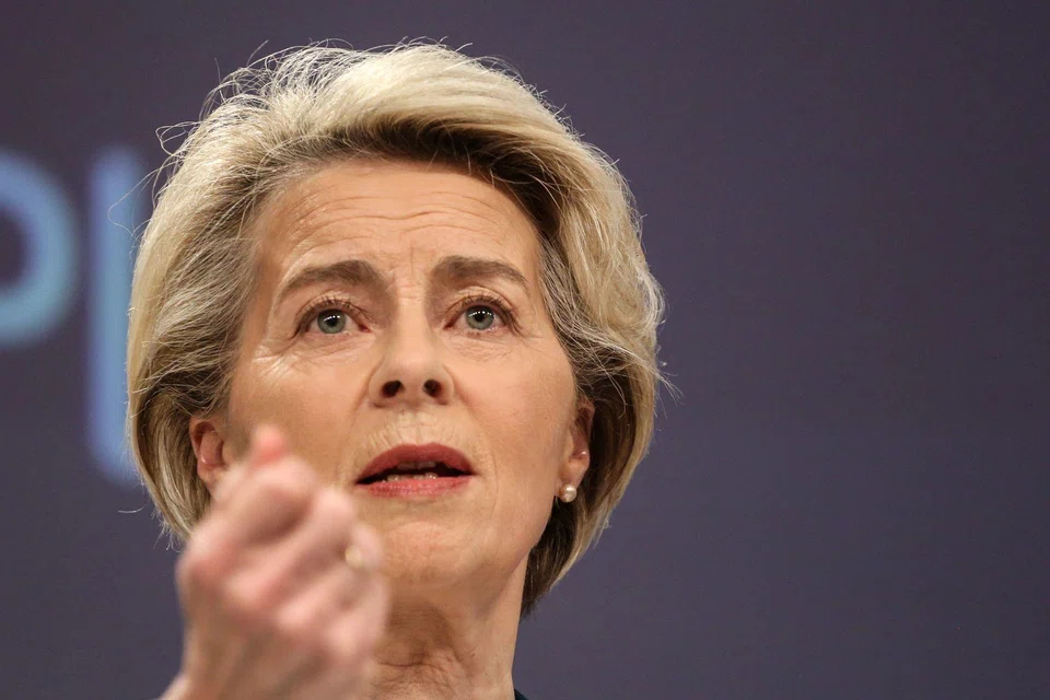 Ursula von der Leyen, president of the European Commission, at a news conference unveiling the Green Deal Industrial Plan in Brussels, Belgium, on Wed, Feb 1, 2023. 