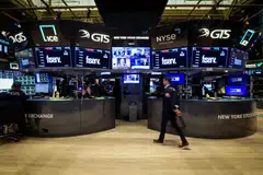The Dow Jones Industrial Average falls 99.44 points, or 0.26 per cent at the open to 37,493.54.
