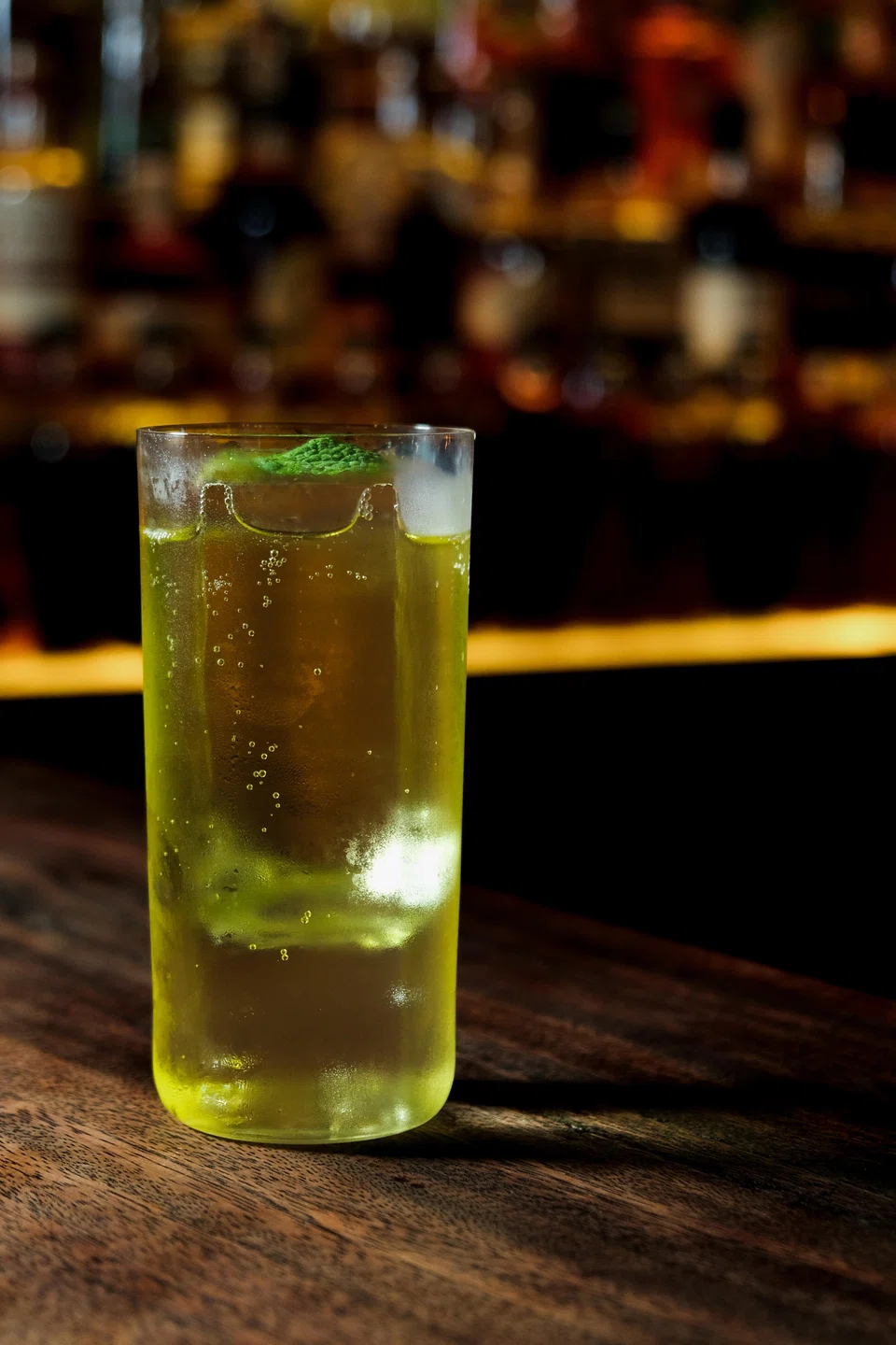 Pez Dispenser is one of several cocktails at Underdog Inn named after paintings by 1980s New York City artist Jean-Michel Basquiat, prints of which adorn the walls.